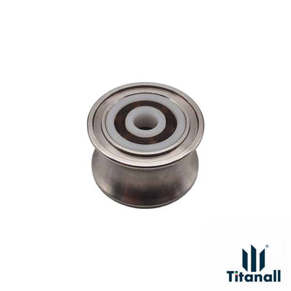 PAIR OF ROLLER PULLEYS D28X7 WITH BEARING